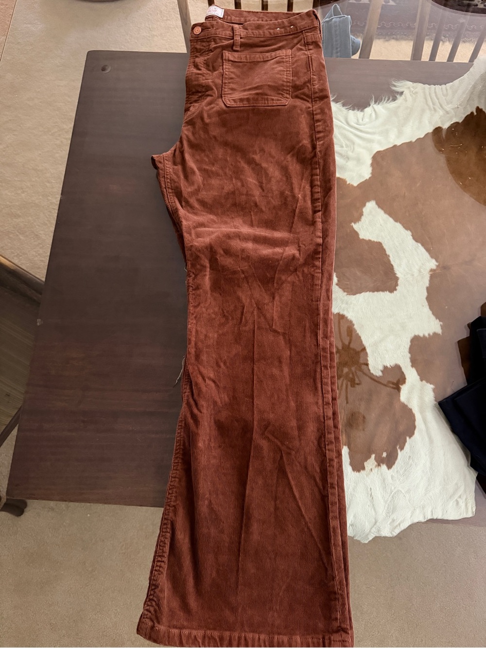 Gap 70’s Rust Corduroy High Rise Flare Pants